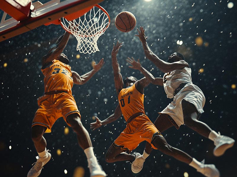 8尺巨人中锋！站着就能直接轻松劈扣！